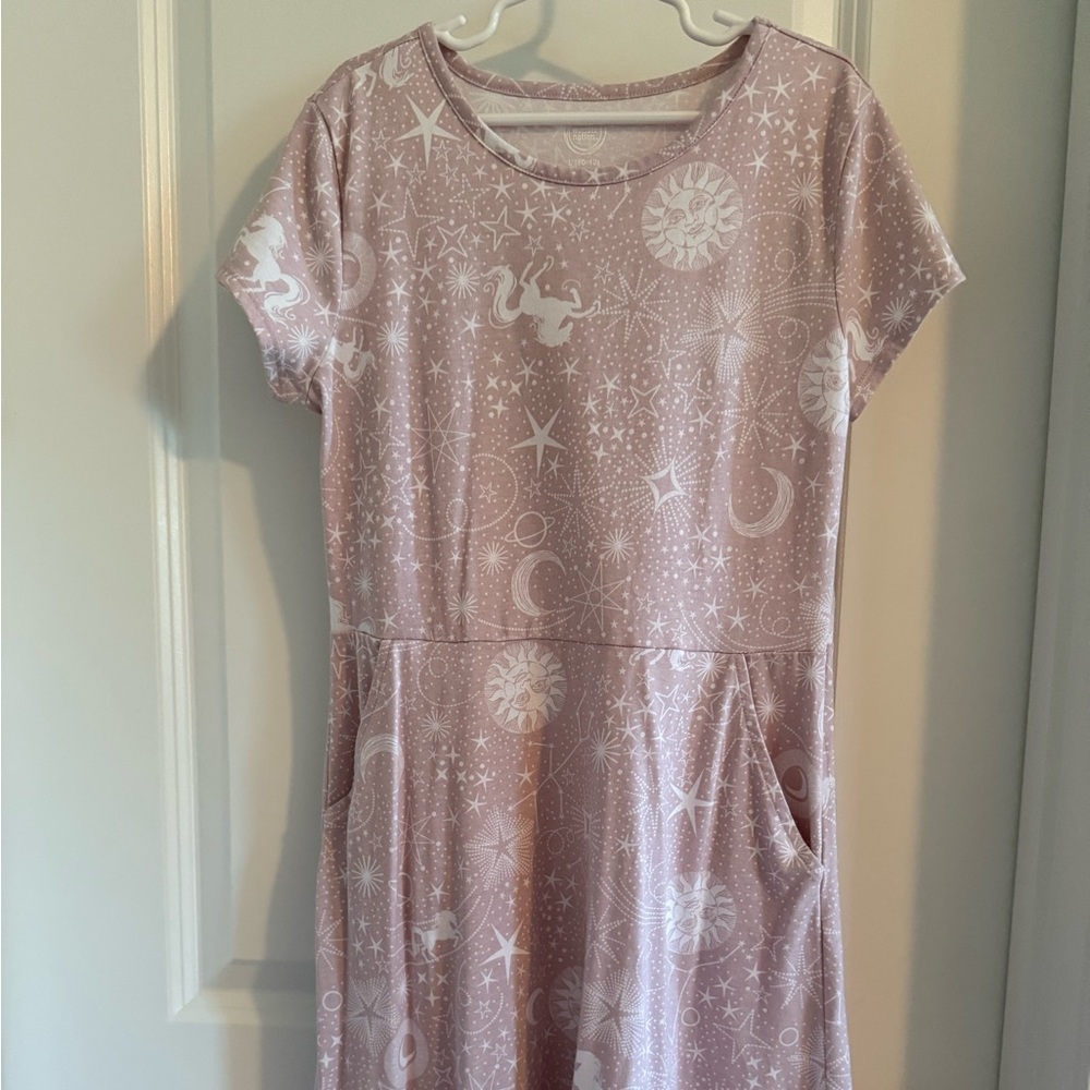 Wonder Nation Pink Celestial Dress - Size L (10-12) - Preloved